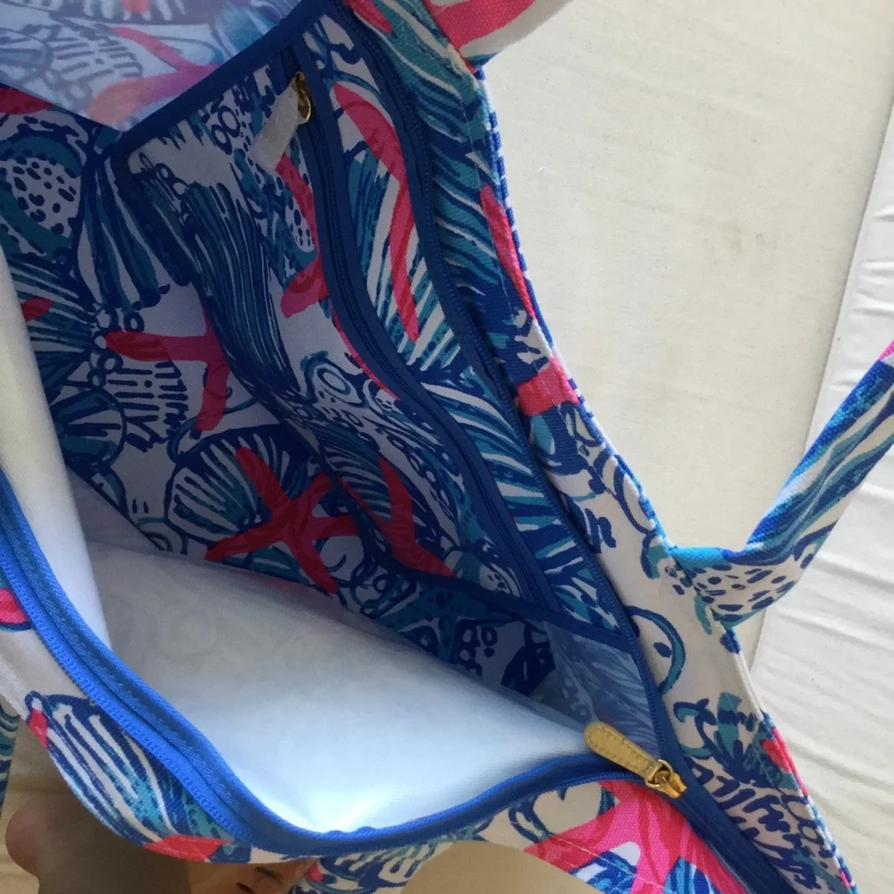 Lilly Pulitzer LRG Palm Beach Tote She She Shells - Picture 2 of 3